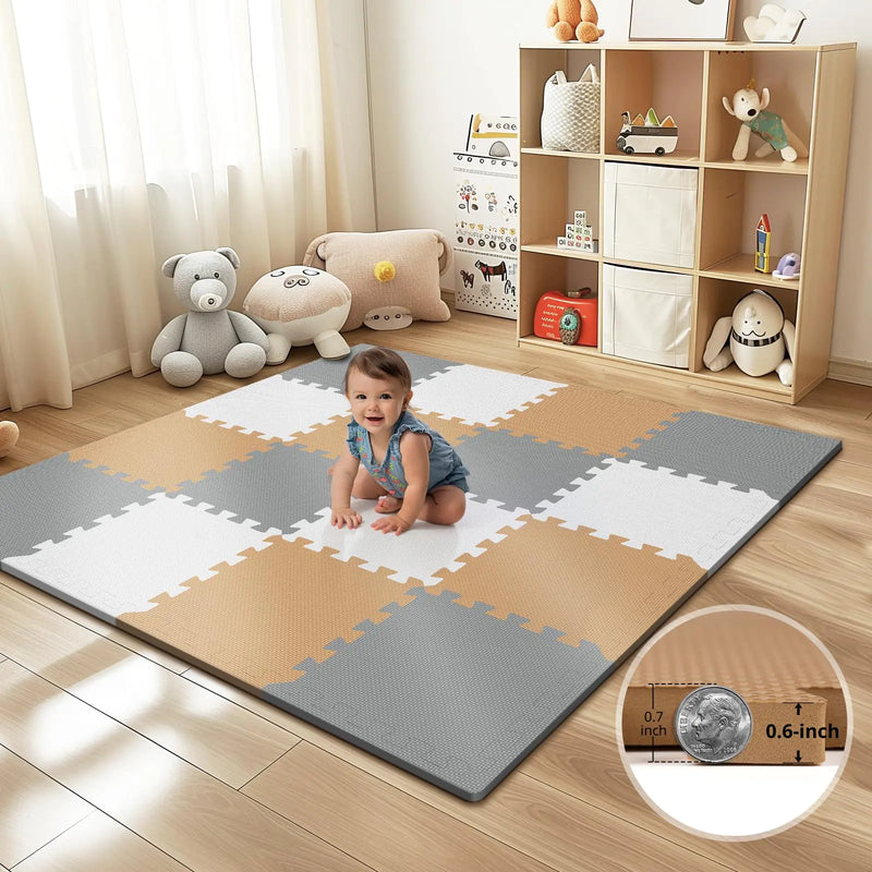 16-tiles PIGLOG Baby Play Mat