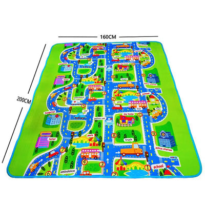 City Traffic Map Crawling Mat
