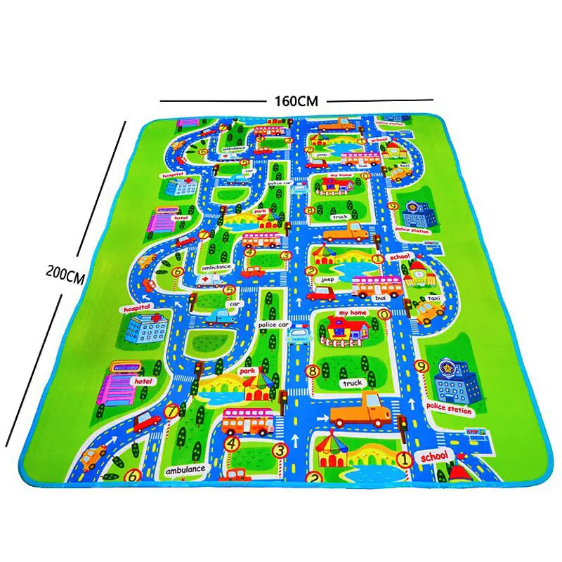 City Traffic Map Crawling Mat