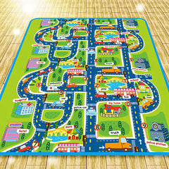 City Traffic Map Crawling Mat