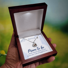 Mom To Be Baby Feet Heart Necklace