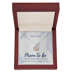 Mom To Be Baby Feet Heart Necklace