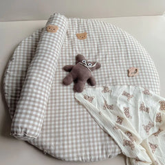 Plaid Bear Baby Play Mat